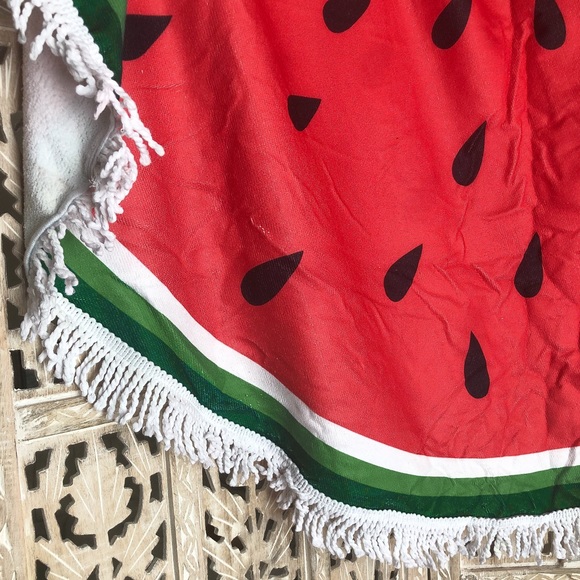 Boho Watermelon Roundie Beach Coverup/Wrap/Towel - Picture 10 of 12